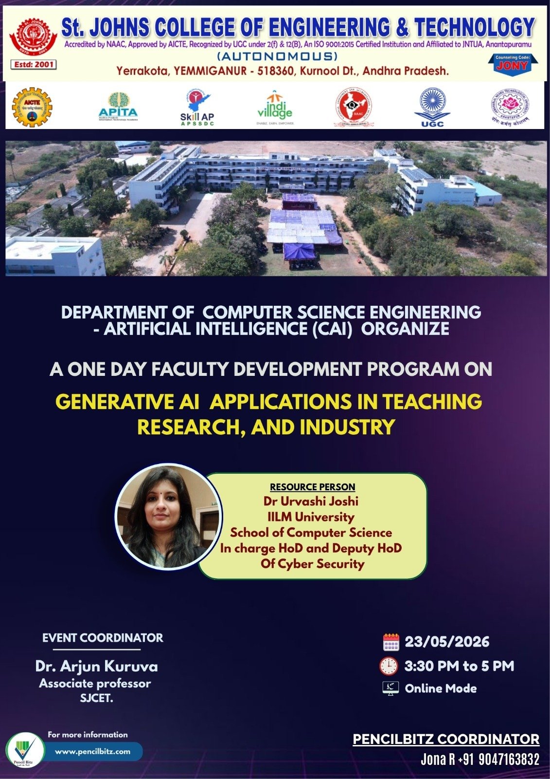St.Johns College of Engineering and Technology  